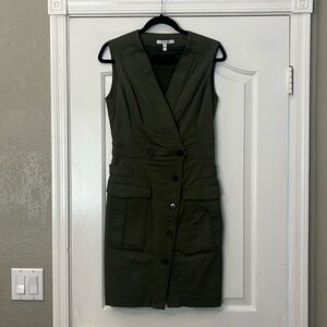Only worn once! 10 Derek Lam Crosby army green sleeveless dress